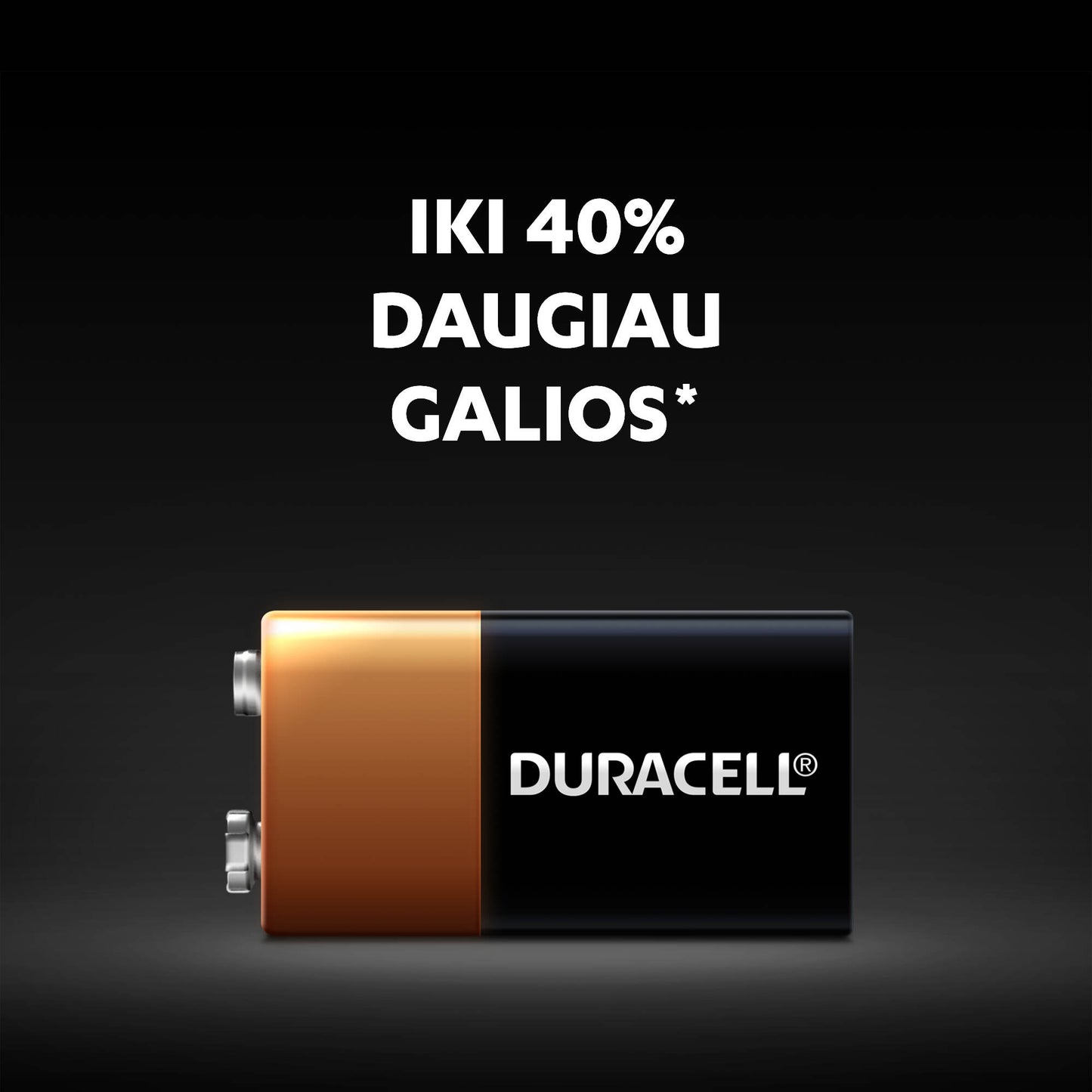 Batteries DURACELL 9V, LR61, 1pc