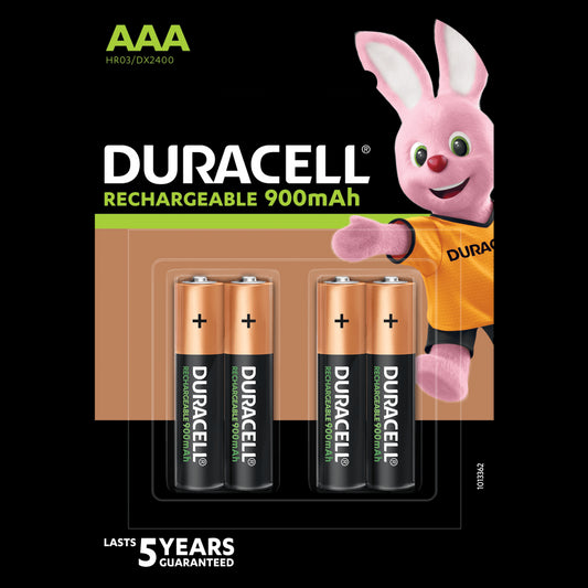 „Duracell Recharge 900 mAh“ AAA baterijos, 4 baterijų pakuotė