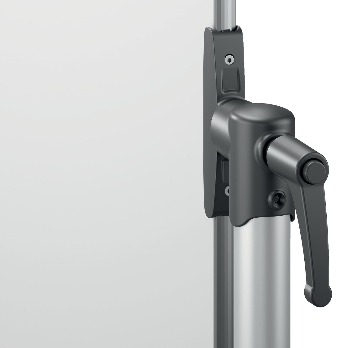 Dvipusė vartoma emaliuota magnetinė lenta NOBO, 90x120 cm, mobilus stovas, balta sp.