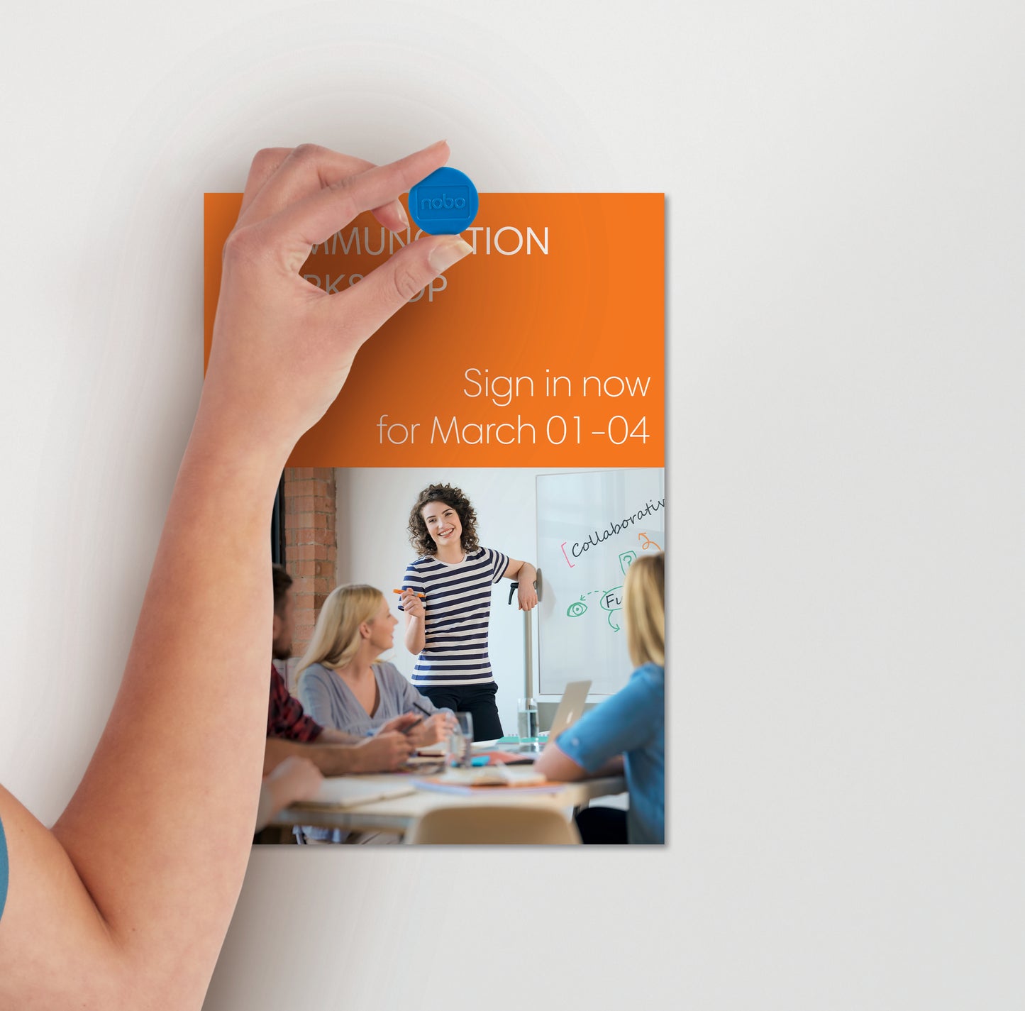 Magnets NOBO, 20 mm, 8 pcs., blue