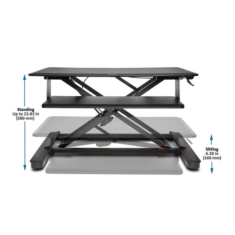 Sėdima-stovima darbo vieta KENSINGTON SmartFit, juoda sp.