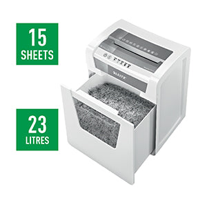 Dokumentų naikiklis LEITZ IQ Office, P4, 23L, 4x40mm, 15 lapų/80gsm