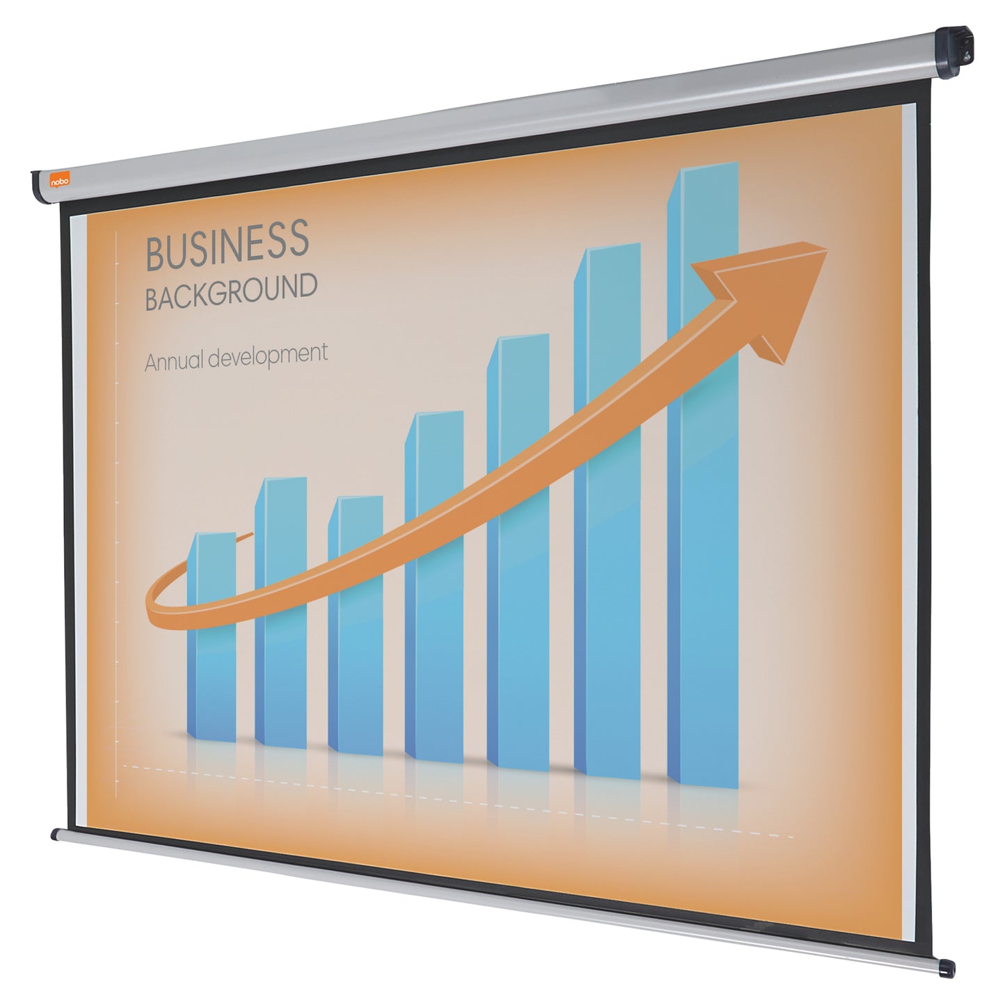 Sieninis projektoriaus ekranas NOBO, 175x133 cm, 4:3, šviesiai pilka sp.