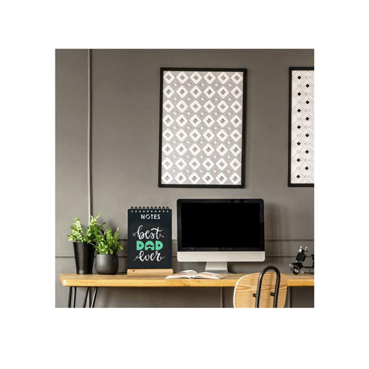 Stiklinė lenta SECURIT Woody, 60 x 40cm, skaidri, juodas rėmelis