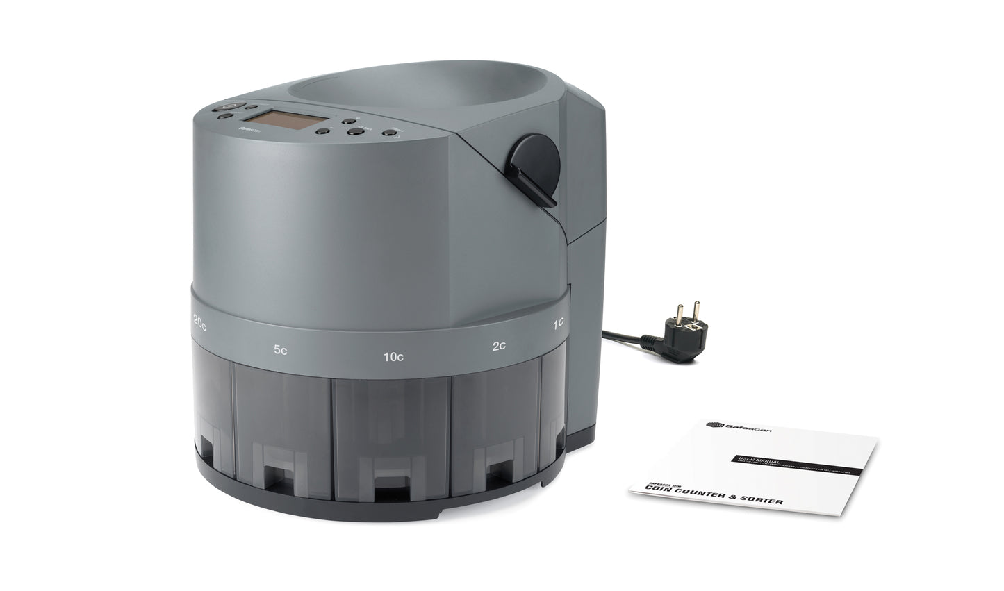 Automatinis Euro monetų skaičiavimo ir rūšiavimo aparatas SAFESCAN 1450, pilkos sp.