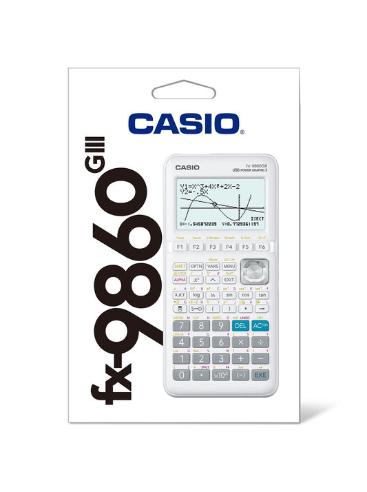 Mokslinis skaičiuotuvas CASIO FX-9860GIII-W-ET, 89x178x23 mm