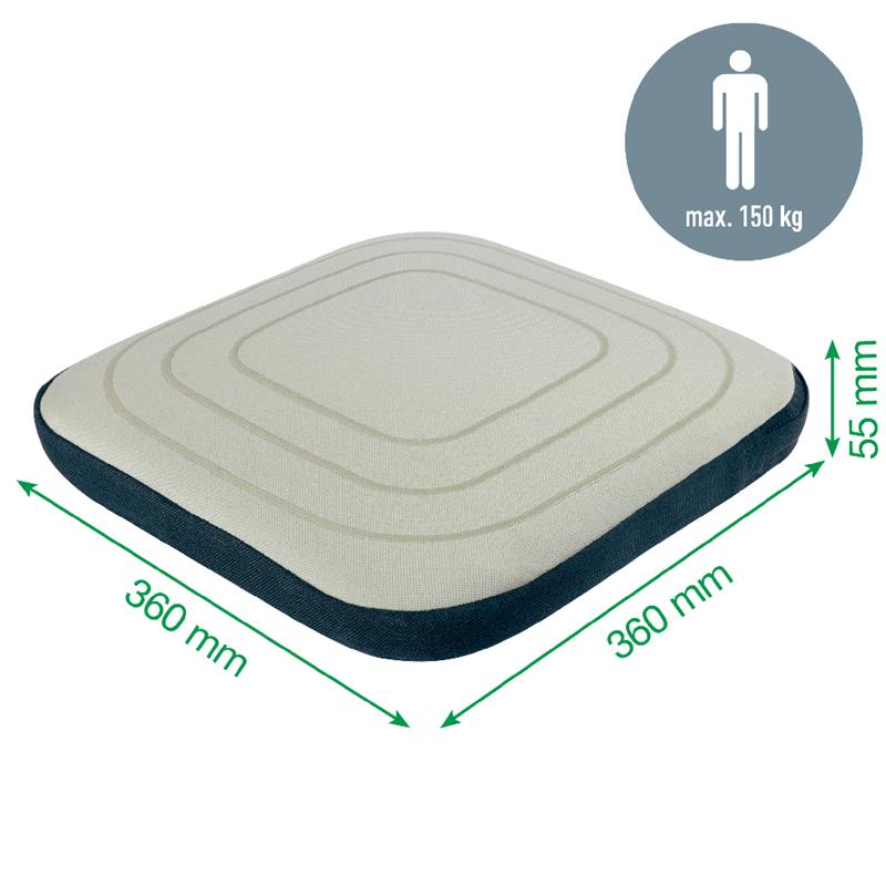 Aktyvaus sėdėjimo pagalvėlė Leitz Ergo su medžiaginiu užvalkalu, šviesiai pilkos spalvos