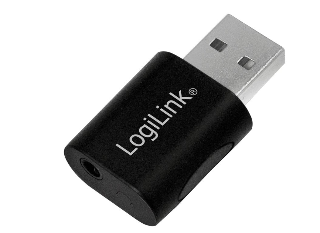 „Logilink UA0299“ USB 2.0 adapteris, garso, USB-A/M iki 3,5 mm 4 kontaktų/F, juodas