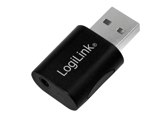 „Logilink UA0299“ USB 2.0 adapteris, garso, USB-A/M iki 3,5 mm 4 kontaktų/F, juodas