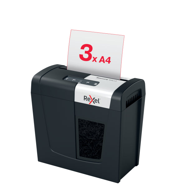 Dokumentų naikiklis Rexel Secure MC3, Whisper-Shred™, P-5, 2x15mm, 10L