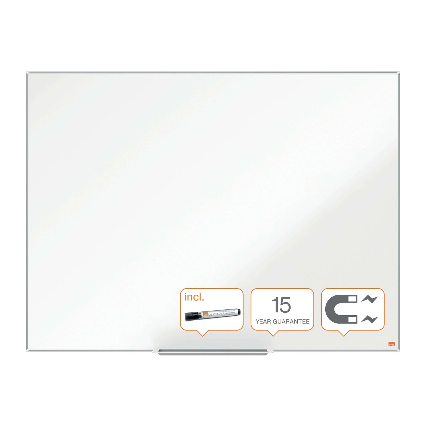 Steel magnetic whiteboard NOBO Impression Pro, 120x90cm