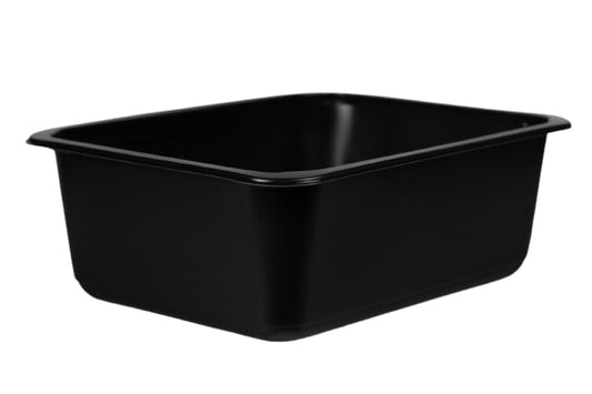 Vienkartiniai indeliai, užlydomi, juoda, PP, 227 x 178 x 80 mm, 320 vnt