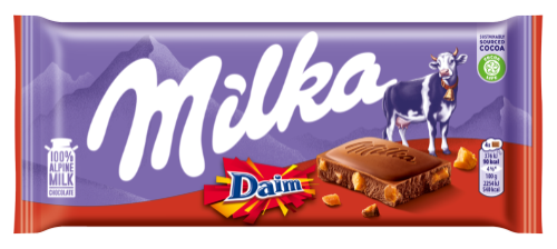 Milk chocolate with Daim candies MILKA Daim, 100 g