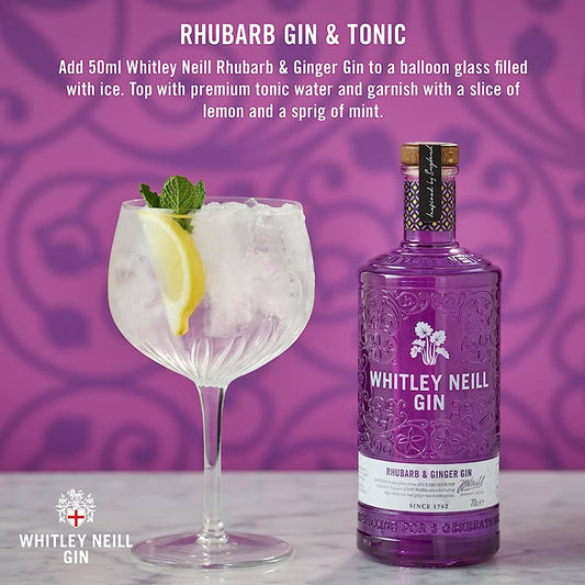 Nealkoholinis džinas WHITLEY NEILL, Rhubarb & Ginger, 0,0%, 0,7l