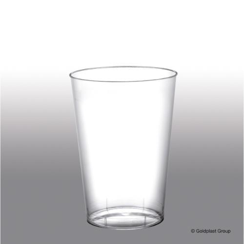 Vienkartinės stiklinės MOON, 230/200 ml, PS, skaidrios, 25 vnt