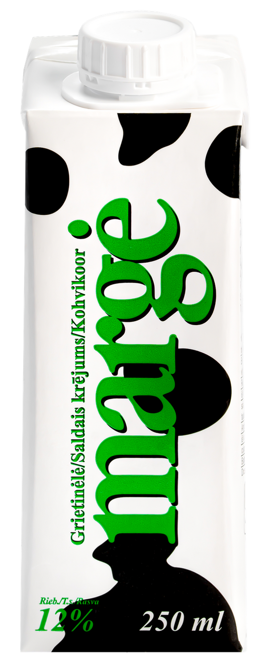 Grietinėlė Margė 12% 250ml