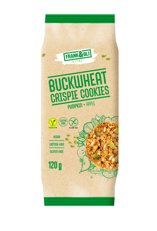 Vegan buckwheat cookies FRANK&OLI, with pumpkin and apples, 120g