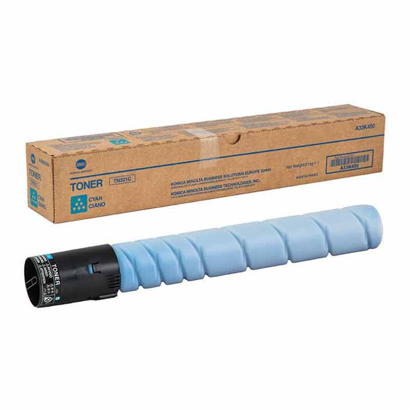 Konica-Minolta TN-321 (A33K450), žydra kasetė lazeriniams spausdintuvams, 25000 psl.