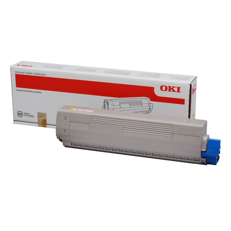 Dažomieji milteliai OKI 44844505 (10000 psl) Geltonos spalvos