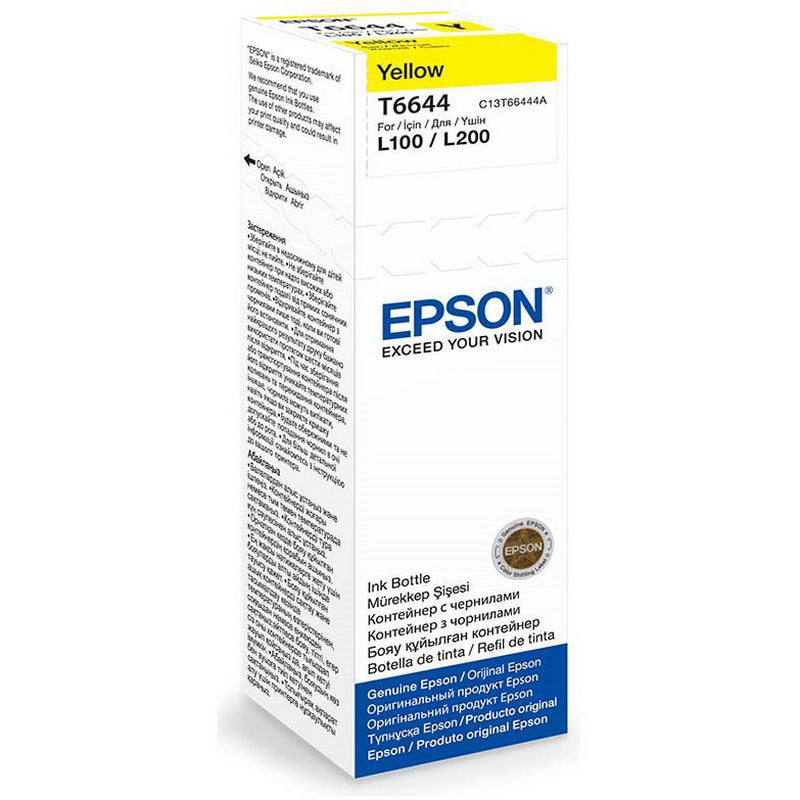 Epson (C13T66444A), geltona kasetė rašaliniams spausdintuvams
