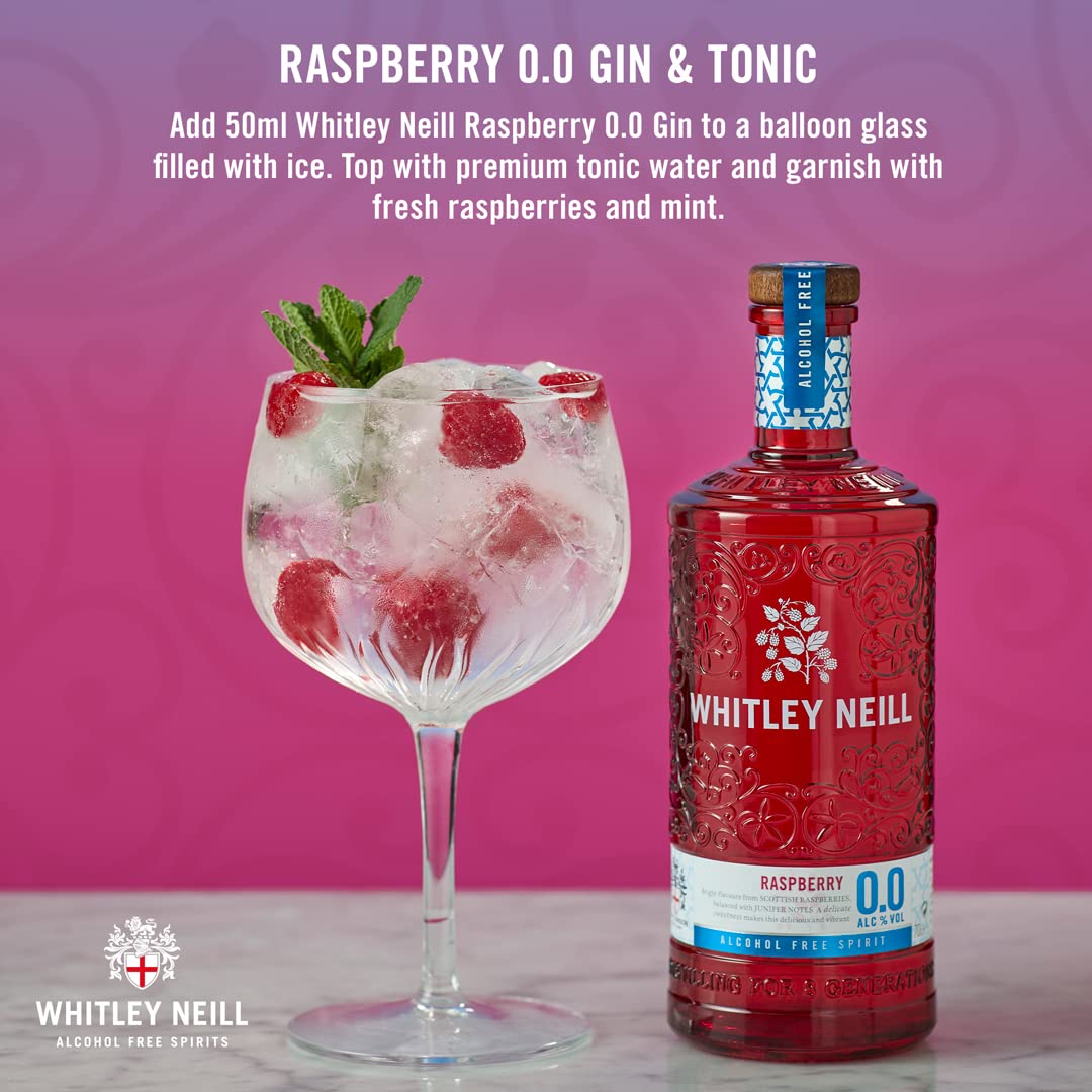 Non-alcoholic gin WHITLEY NEILL, Raspberry, 0.0%, 0.7 l