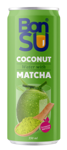 Coconut water BONSU with matcha (100%), 0.33 l D