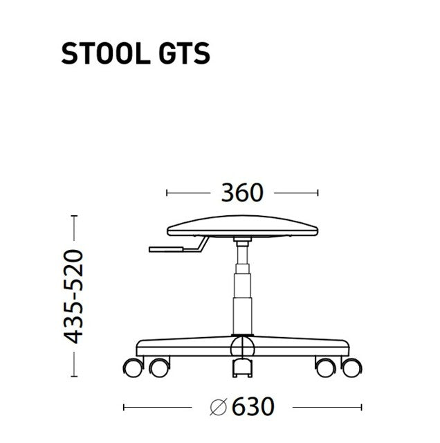 Kėdė NOWY STYL STOOL GTS odos pakaitalas, V - 14, juoda