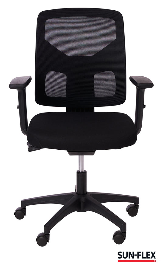 Biuro kėdė SUN-FLEX  OFFICECHAIR su tinkeliu, juoda