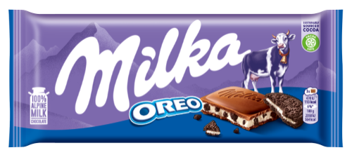 Milk chocolate with biscuit MILKA Oreo Choco, 100 g
