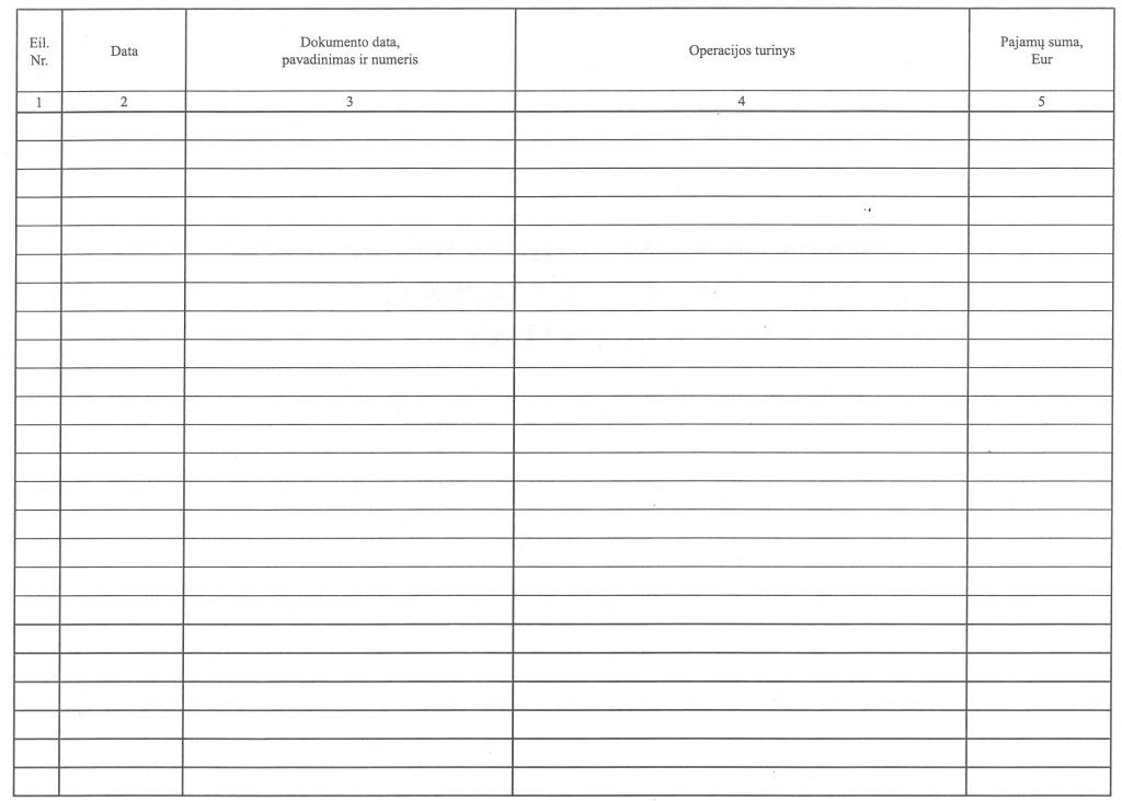 Individual activity income and expense accounting journal for a resident, A4, horizontal, 24 sheets