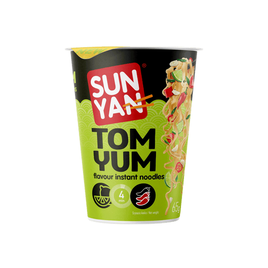 Greito paruošimo makaronai SUN YAN, Tom Yum skonio, 65 g