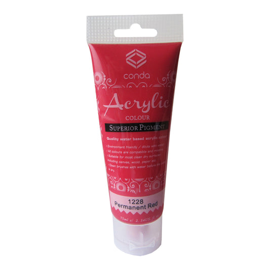 Acrylic paint 75 ml 1228, intense red