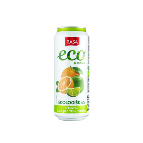 Organic carbonated drink RASA orange and lime flavor with juice, 0.5 l LT-EKO-001