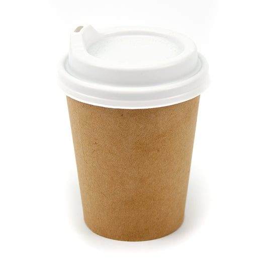 Vienkartinės popieriniai puodeliai karštiems gėrimams, 250 ml, (pak.- 50 vnt.), rudi