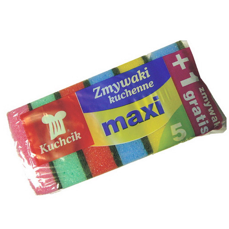 Scrubbing sponge KUCHCIK Maxi 5 +1, 65 x 90 x 30 mm, 6 pcs./pack.