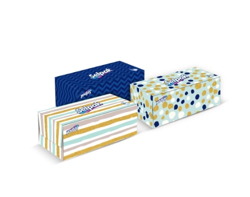 Vienkartinės nosinaitės SELPAK Maxi, 3 sl., 100 serv./pak.