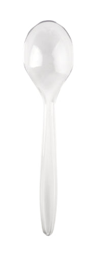 Vienkartiniai šaukšteliai SUPERIOR, PS, skaidrūs, 12,5 cm, 50 vnt