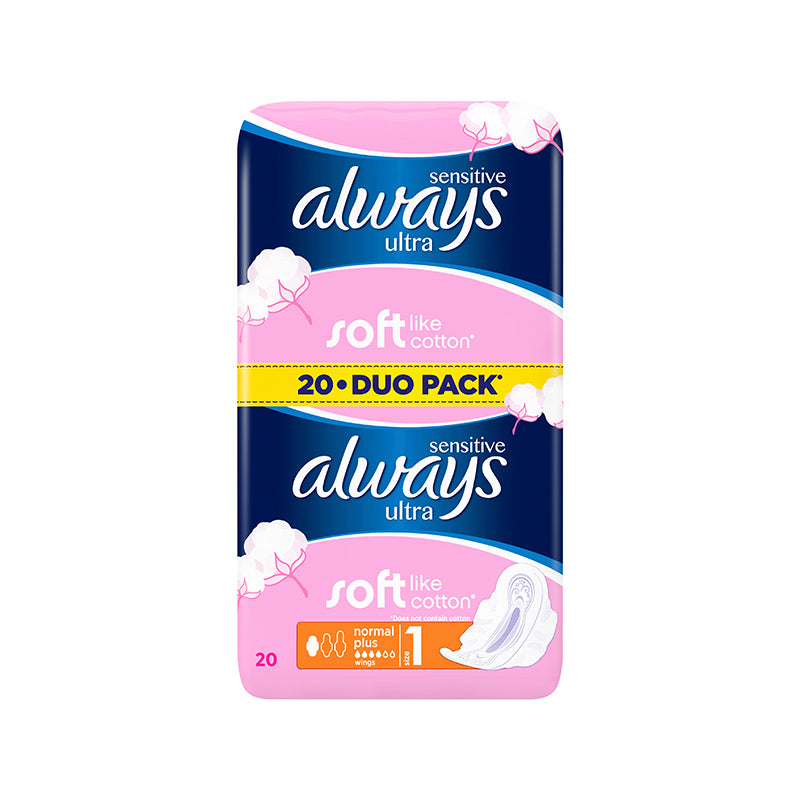 Higieniniai paketai ALWAYS Ultra Normal Plus Sens., 20 vnt.