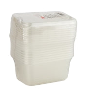 Salad bowl with lid, rectangular, PP, 250 ml, 10.8x8x5.1 cm, 10 pcs.