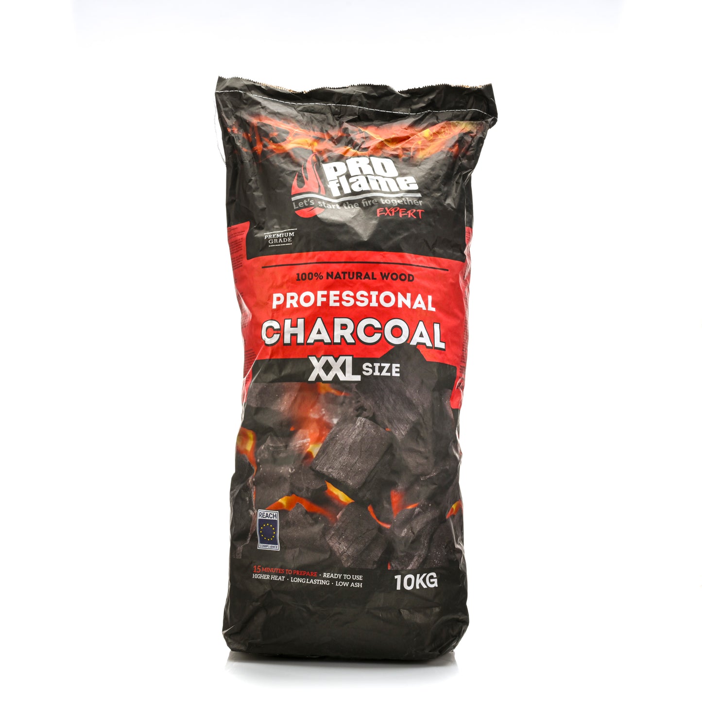 Charcoal (birch) PROflame Expert Professional, coarse fractions, 10 kg
