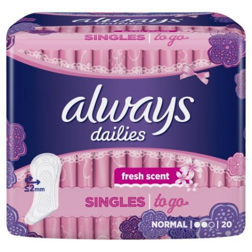 Higieniniai įklotai ALWAYS Dailies to GO Fresh Scent 20, vnt.