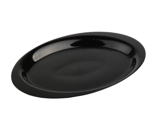Disposable plates COCTAIL, PP, oval, black, 18.5 cm, 50 pcs.