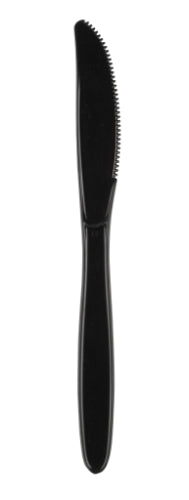 Disposable knives SUPERIOR, PS, black, 17 cm, 50 pcs.