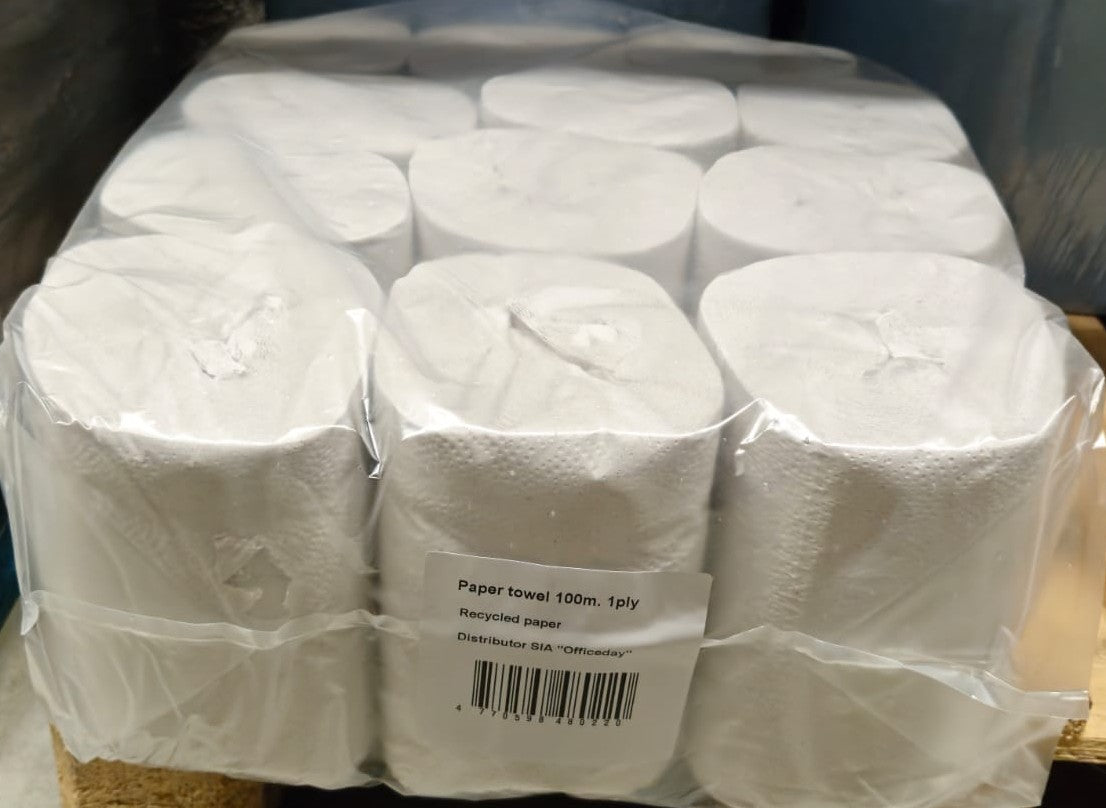 Popieriniai rankšluosčiai GRUINE, iš regeneruoto pluošto, 1 sluoksnis, 100m, 80192