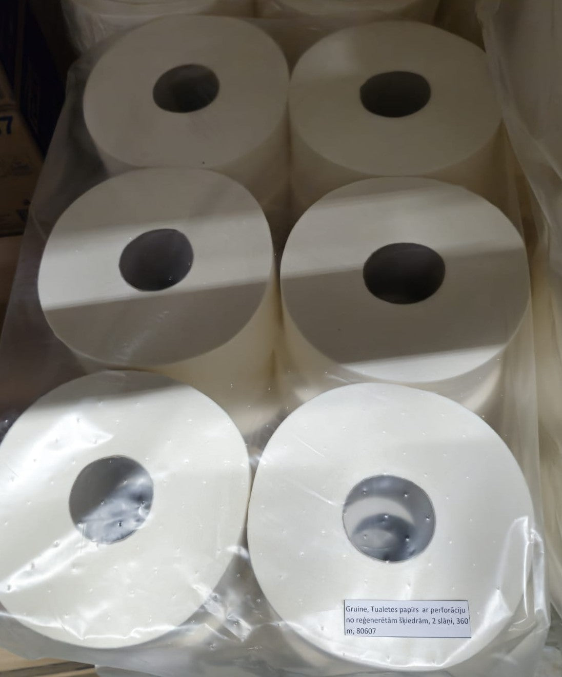 Toilet paper GRUINE, with perforated regenerated fiber, 2 layers, 360 m, 80607