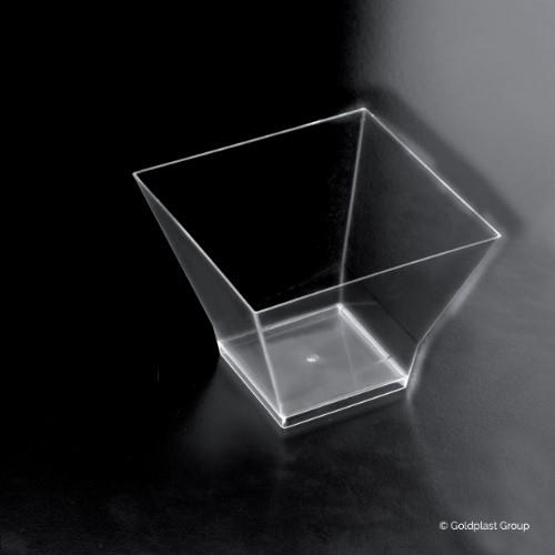 Disposable buffet cups, PAGODA, PS, transparent, 200 ml, 12 pcs.