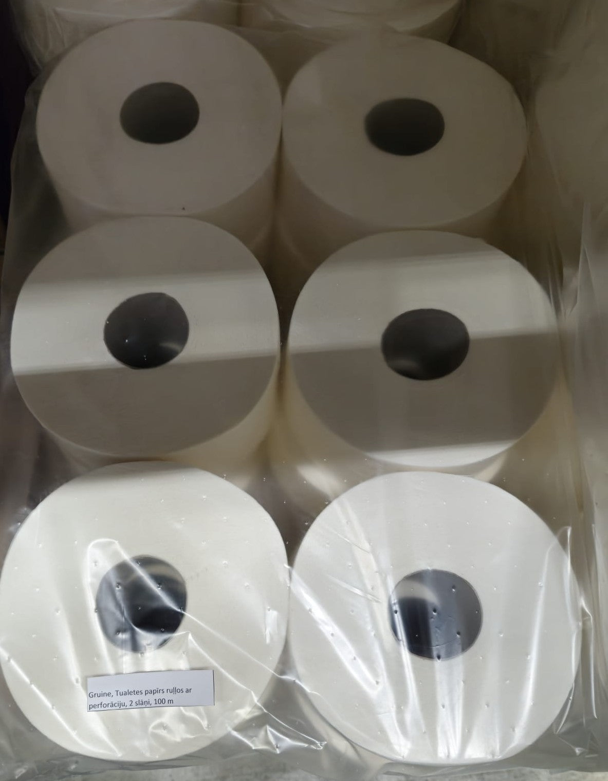 Toilet paper GRUINE, perforated, 2 layers, 100m