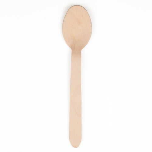 Disposable spoons, wooden, 10pcs