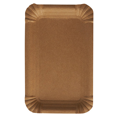 Plates Pure, disposable, paper, brown, 10 cm x 16 cm, 250 pcs.