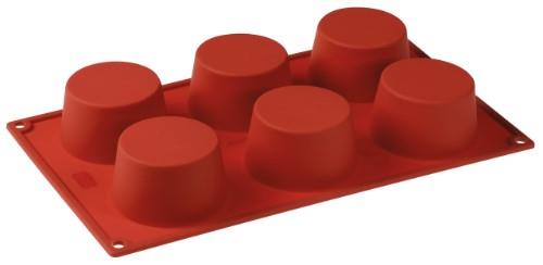Kepimo forma, silikonas, 6 keksiukai, 130 ml, D 7 cm,  H 4 cm, vnt
